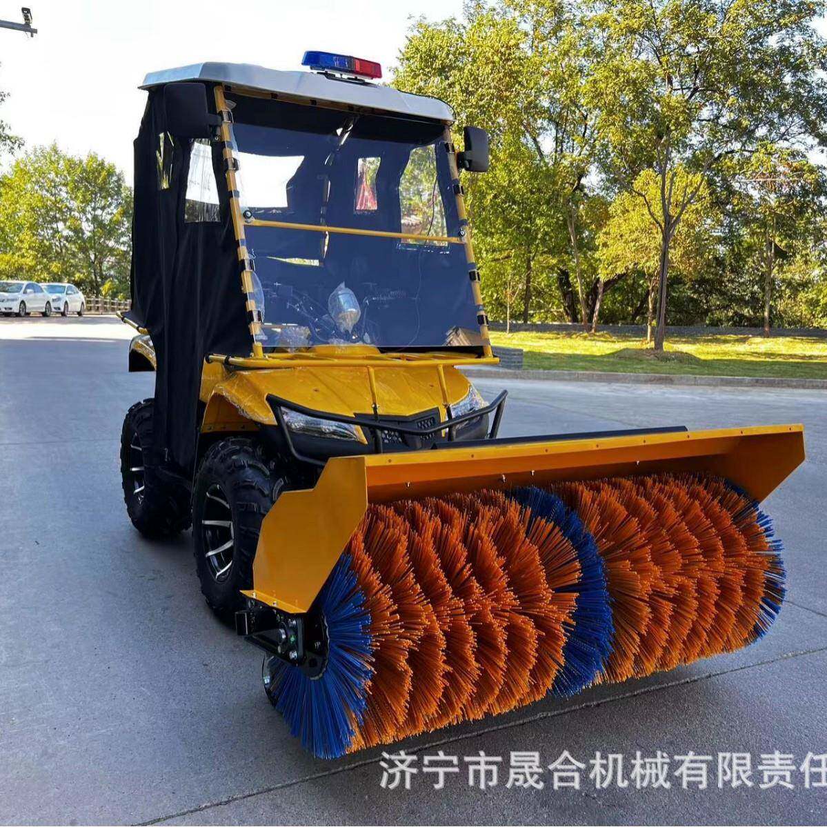 全封闭式多功能扫雪车25马力座驾式专业高效除雪机滚刷清雪车
