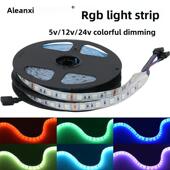 Led灯条12V5050Rgb彩色变色客厅天花板汽车气氛闪光灯智能遥控器2