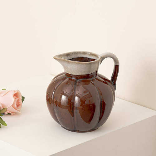 乐梦 南瓜陶瓷花瓶摆件客厅创意插花高级感水养餐桌装饰复古