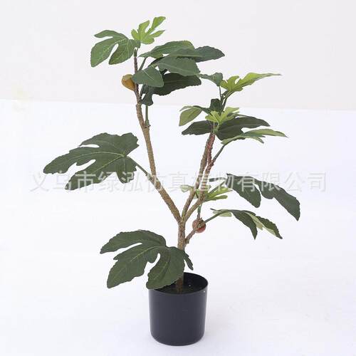 仿真无花果树盆栽仿真树人造植物仿真绿植室内假绿植商场装饰摆件