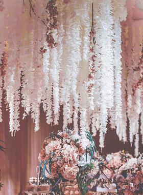 20Pcs Artificial Wisteria Flowers Hanging Garland Vine Ratta