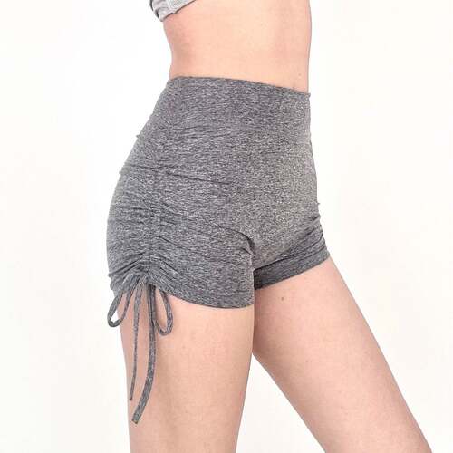 Drawstring yoga shorts for women's summer fitness