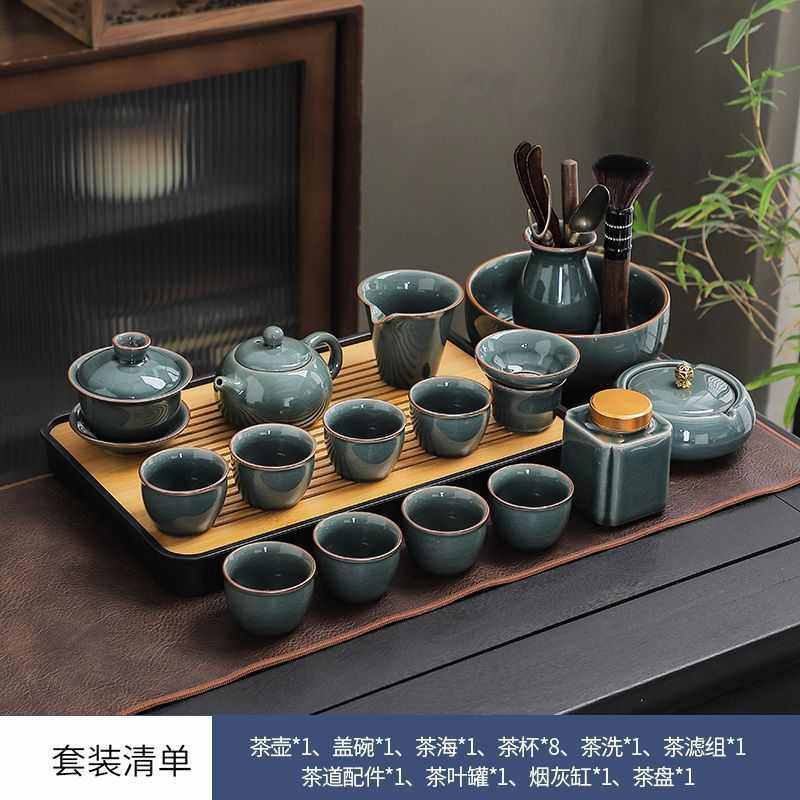 密窑青瓷茶具套装家用轻奢客陶瓷茶壶茶杯功夫泡茶器,餐饮具,功夫茶具,淘宝优惠券,粉丝福利购,淘宝优惠卷