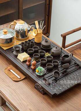 茶具套装家用客厅整套全自动喝茶一体办公室功夫泡小茶台茶盘简约