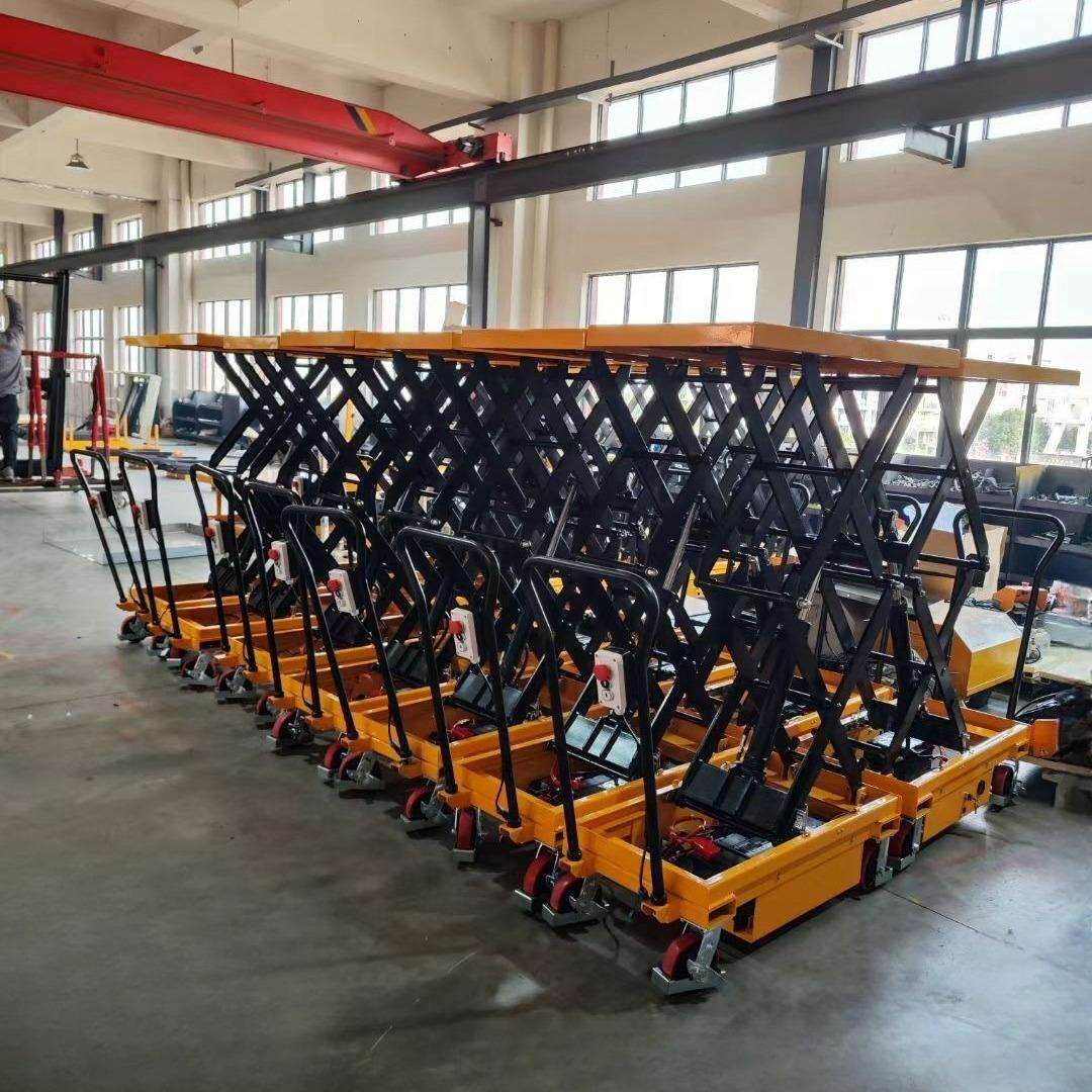 非标移动手动升降平台车脚踏式液压平台车电动模具平台手推车北京
