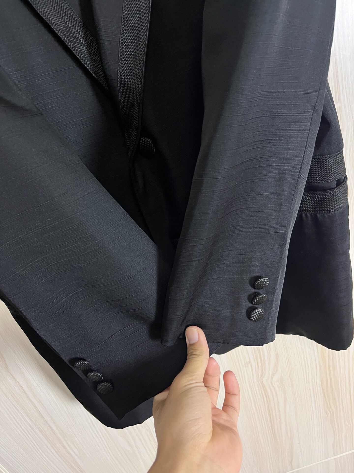Yohji Yamamoto 03ss Rayon Monk Jacket — detail