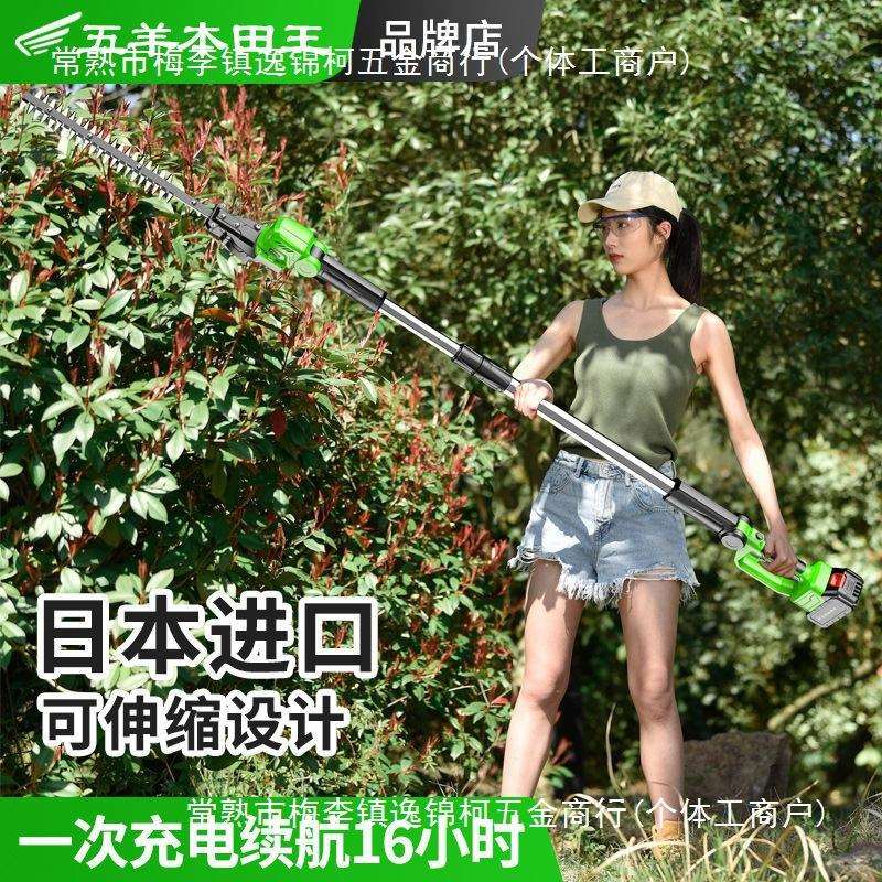 进口电动长杆高枝调速绿篱机弧形园林绿化苗木修剪机修枝机伸缩杆