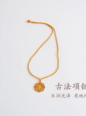 敦煌设计院新中式古法项链猫花牌