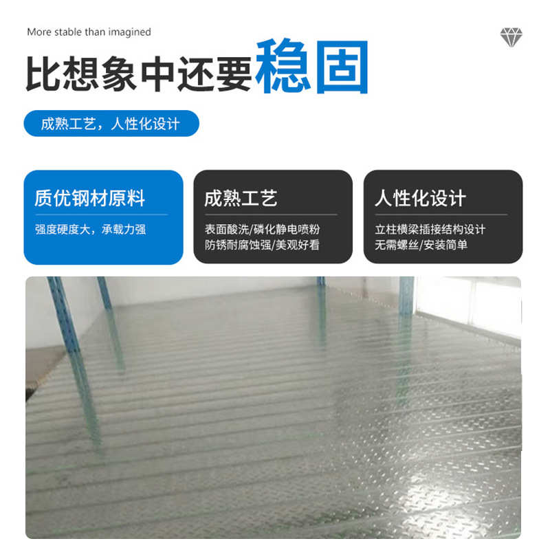 货架钢扣板阁楼货架楼面板热镀锌钢扣板阁楼货架平台用钢结构扣板