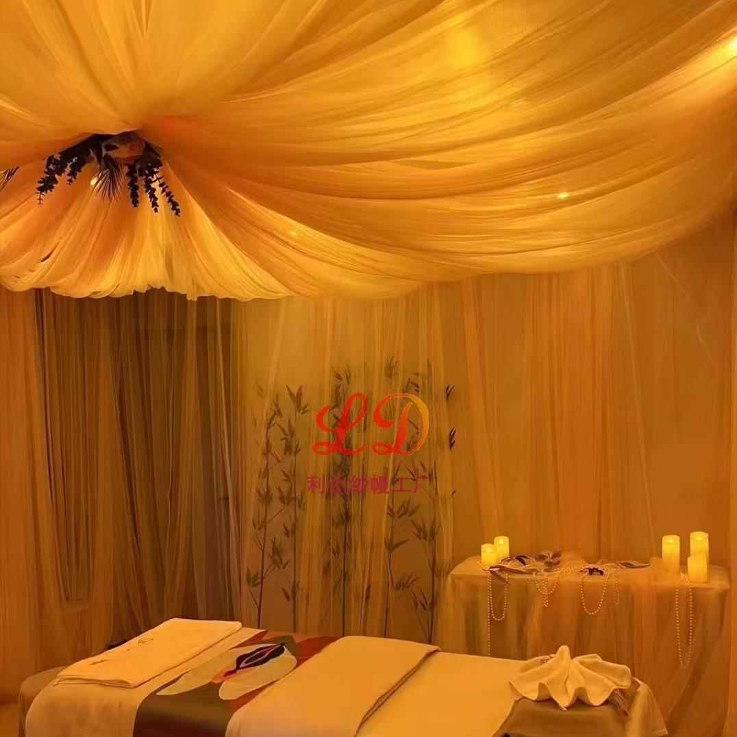 天花板装饰纱幔吊顶帷幔网红房闺房民宿酒店铺美容院采耳收银大厅