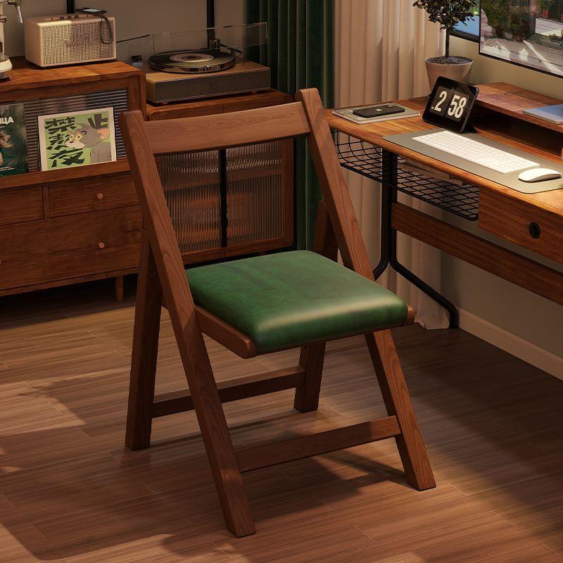 FVL实叠木折椅椅子小户型家用折叠靠背椅餐椅多功能出可租屋休闲