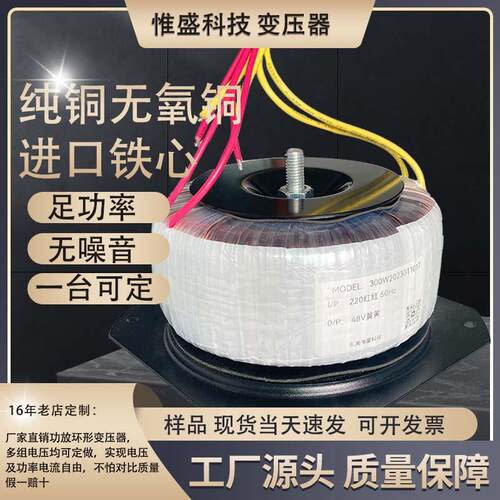 隔离300W500W功放发烧环形变压器定制电压音响A级牛纯铜