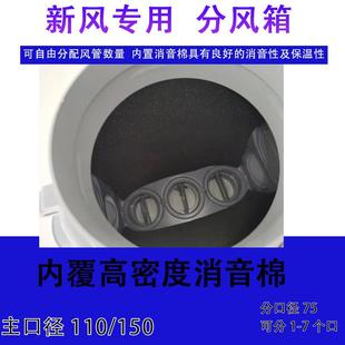 新风系统分风箱pe管道分支器顶送风金属分风箱ABS 一分六 一分十