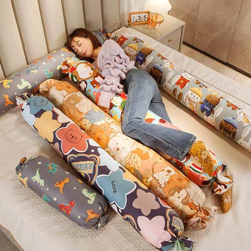 长条夹腿睡觉抱枕纯棉秋冬季糖果枕侧睡床上圆柱套不含芯可拆洗