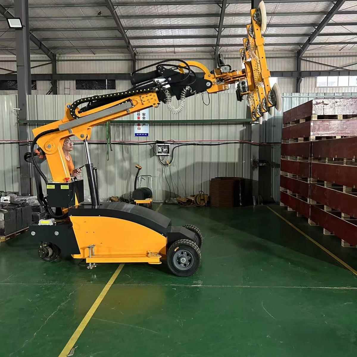 移动玻璃吸盘车室内石材搬运车电动搬运安装机械手货真空真空吸附