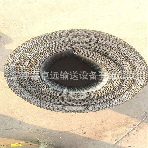 山东宁津卓远厂家直销不锈钢网带退火炉用耐高温人字形输送带