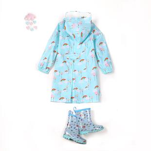 儿童雨衣男女宝宝学生幼儿带书包位雨衣连体雨披户外防护服 韩版