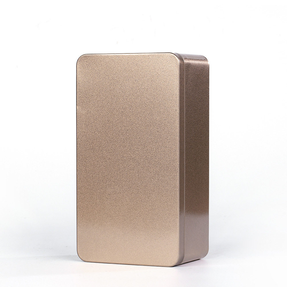 长方形收纳铁盒子磨砂加厚金属收纳盒小工具零食茶叶饼干储存带盖