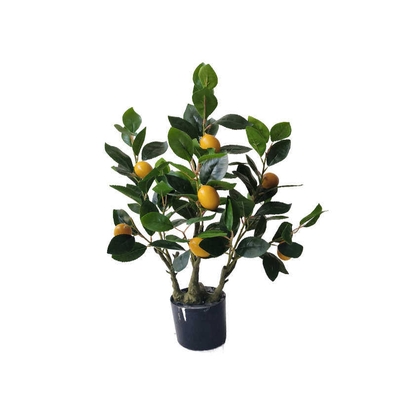 仿真柠檬树盆栽仿真绿植橘子树客厅装饰落地摆件仿真植物批发