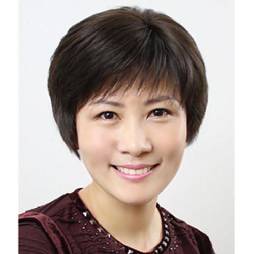 中老年人假发女短发送妈妈款假发轻薄透气短直发真人发丝假头发套