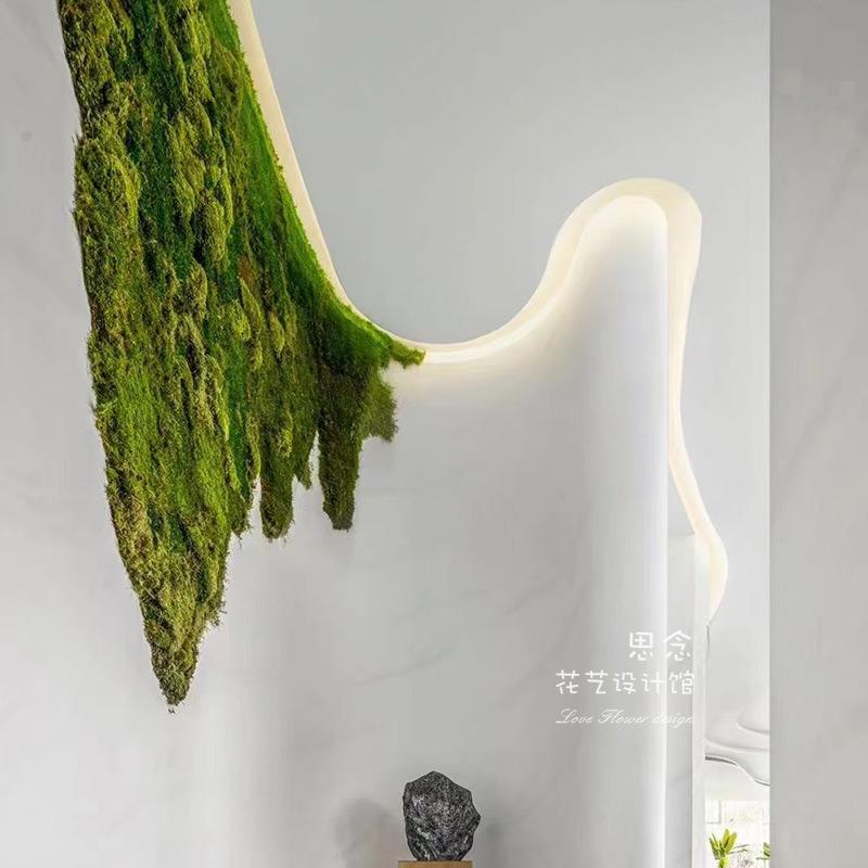 轻奢仿真植物大型造景绿植大堂花艺装饰样板房售楼处餐厅布置