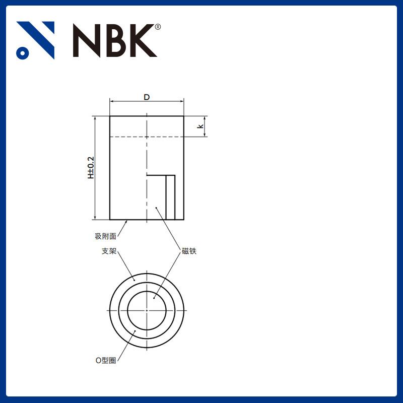 NBKl JST-AN 带座磁铁 铝镍钴 耐热温度450℃ 机械零配件厂家