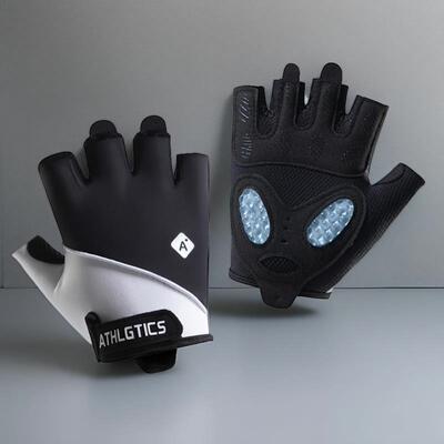 健身手套男女户外骑行透气冰丝防滑耐磨防晒硅胶瑜伽运动半指手套