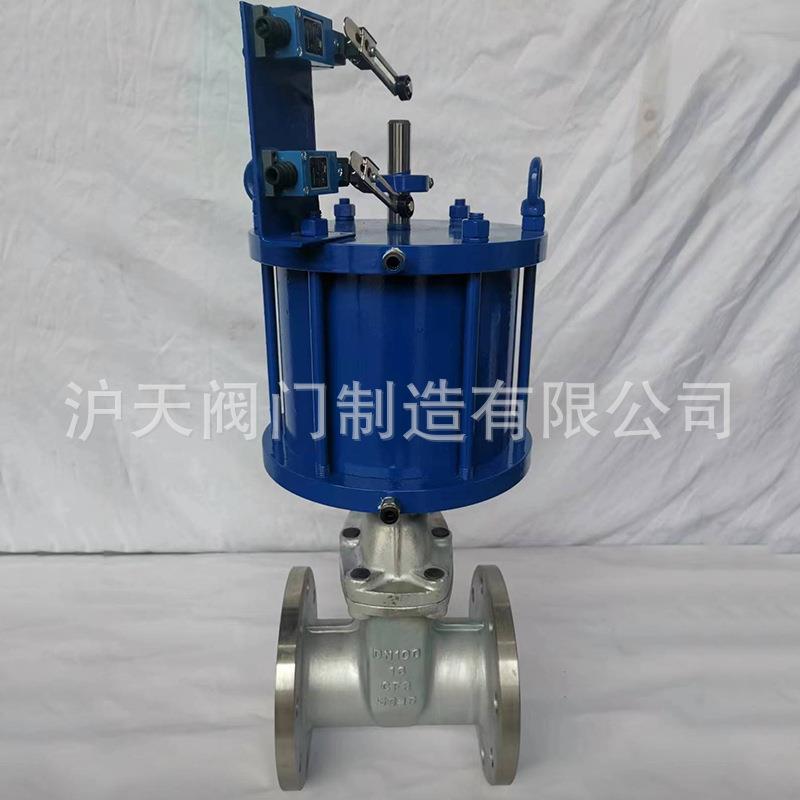不锈钢6气动闸阀Z2074X-16P明封杆软密封闸阀法兰弹1性座闸阀