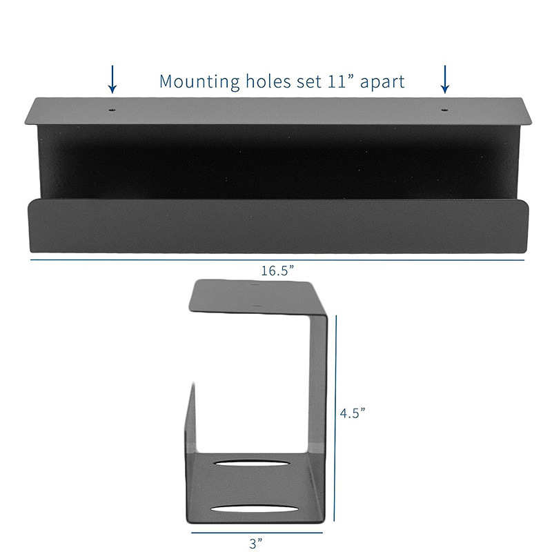 桌下电缆管理托盘悬挂式电线管理器电源带固定器适用办公室和家庭