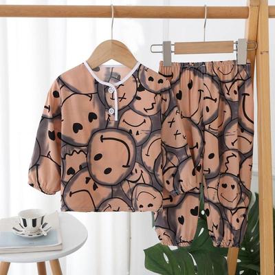 人造棉家居服儿童绵绸家居服套装