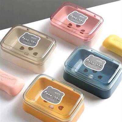Square Soap box Drain Holder No punching sponge storage香皂