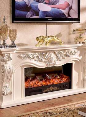 供应暖壁炉花雕装电饰柜美式雕花芯壁炉装饰331S壁炉架取暖微暖