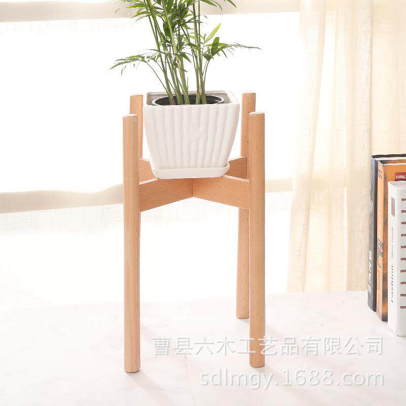 实木榉木花架简约实木阳台桌面室内迷你绿箩花盆托架花架方便