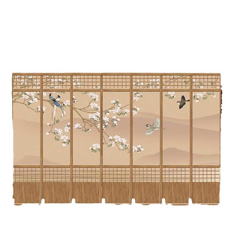 新中式国风仿古屏风隔断茶室家用卧室客厅玄关可移动推拉折叠屏障