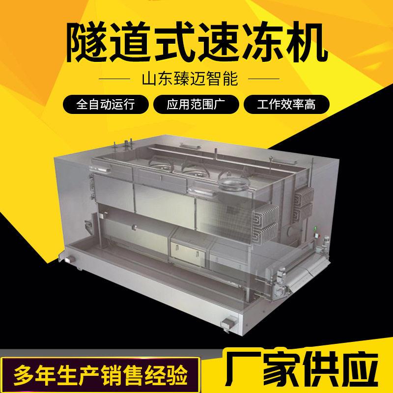 肉食素食隧道式速冻机厂家海鲜水产品低温大型加工速冻冷冻设备