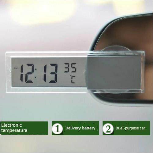 Led汽车时钟太阳能Led吸盘汽车时钟汽车高精度数字手表汽车数字时