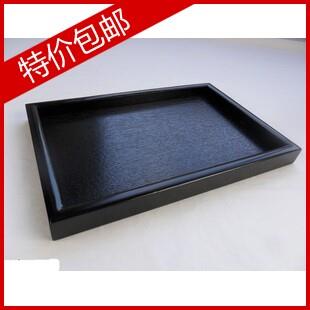 全国包邮黑色实木托盘 茶盘 托盘茶具 创意盘子 水果盘 餐盘 欧式