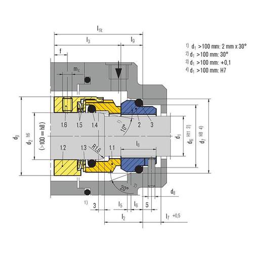 H75N/45-G9H7/H74/H75/H76系列机械密封件EKKBURGMANN泵用耐压