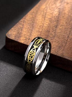 Popular European and American simple fashion ring printing l