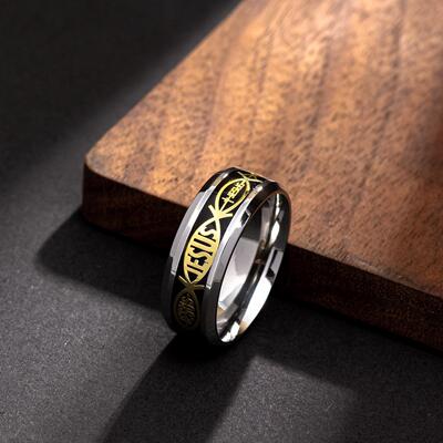 Popular European and American simple fashion ring printing l