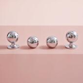 法式 柜抽屉黄铜电镀圆球小拉手 简约手工锤纹银色柜门把手衣柜门鞋