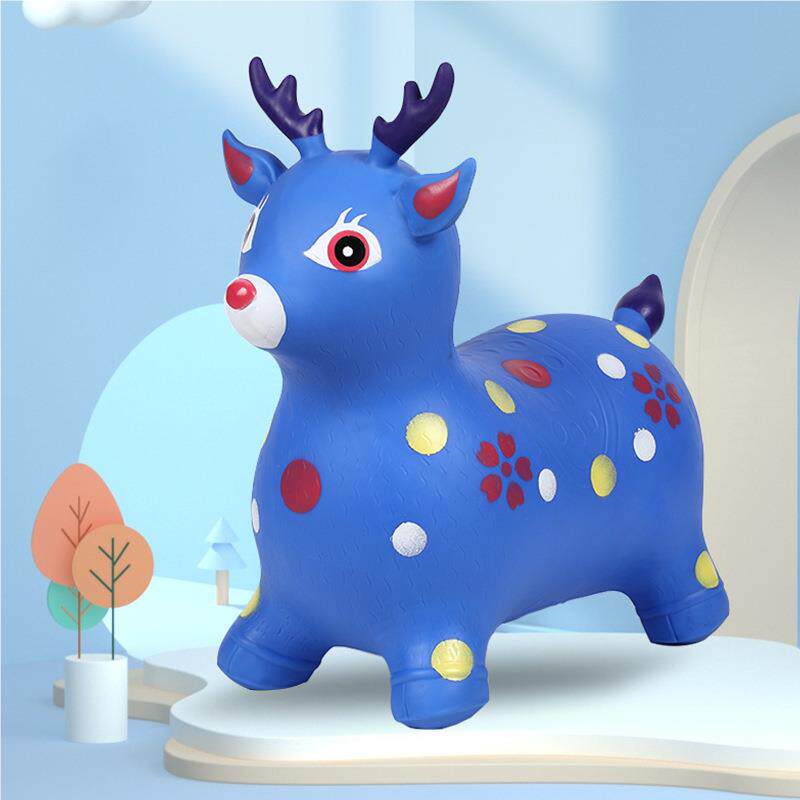 儿羊充气玩具跳跳加大马加厚骑马充气HHV玩童具独角兽皮马音乐鹿