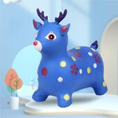 儿羊充气玩具跳跳加大马加厚骑马充气HHV玩童具独角兽皮马音乐鹿