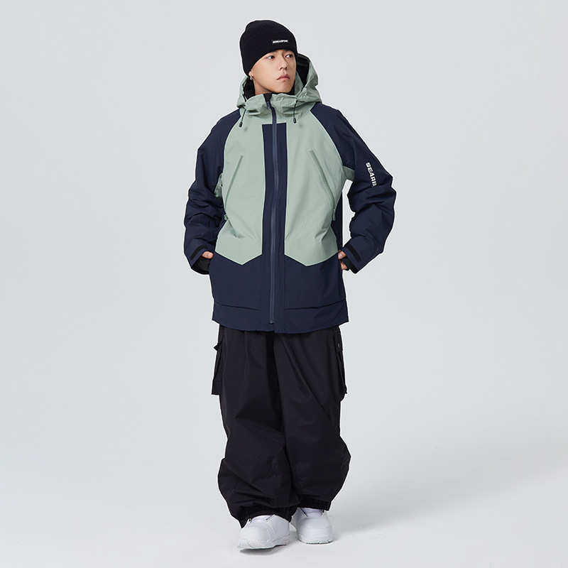 SEARIPE雪怡派单板滑雪服全压胶女男款防水防风防寒加厚外套冬季