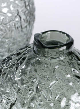 现代吊钟大肚子小口玻璃花瓶新品设计客厅水培创意插花花器