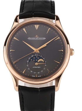 新款金舵[9.8新]积家公价153000大师18K金自动机械男表136255J