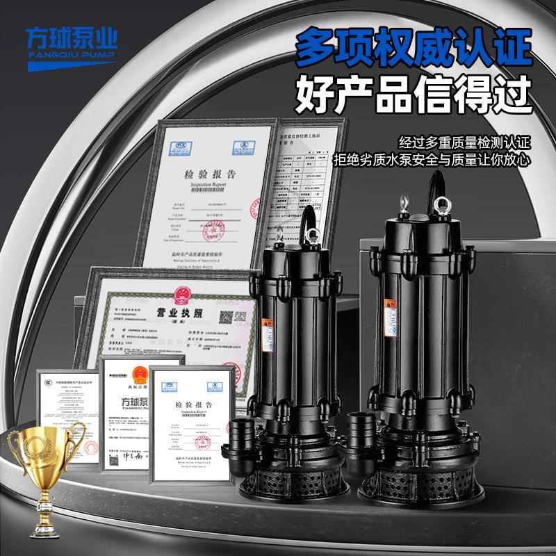 人民泵业WDGUQ工程排污污X泵无堵塞排泵潜水污水泵建筑排污浆泵泥