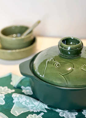 姆明moomin80周年砂锅汤炖汤锅耐高温陶瓷炖锅炖砂锅沙锅