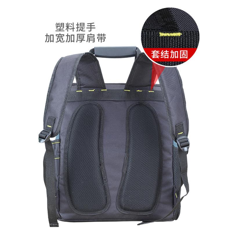 新款直销现货双肩工具背包帆布电工工具袋大容量多功能维修双肩工