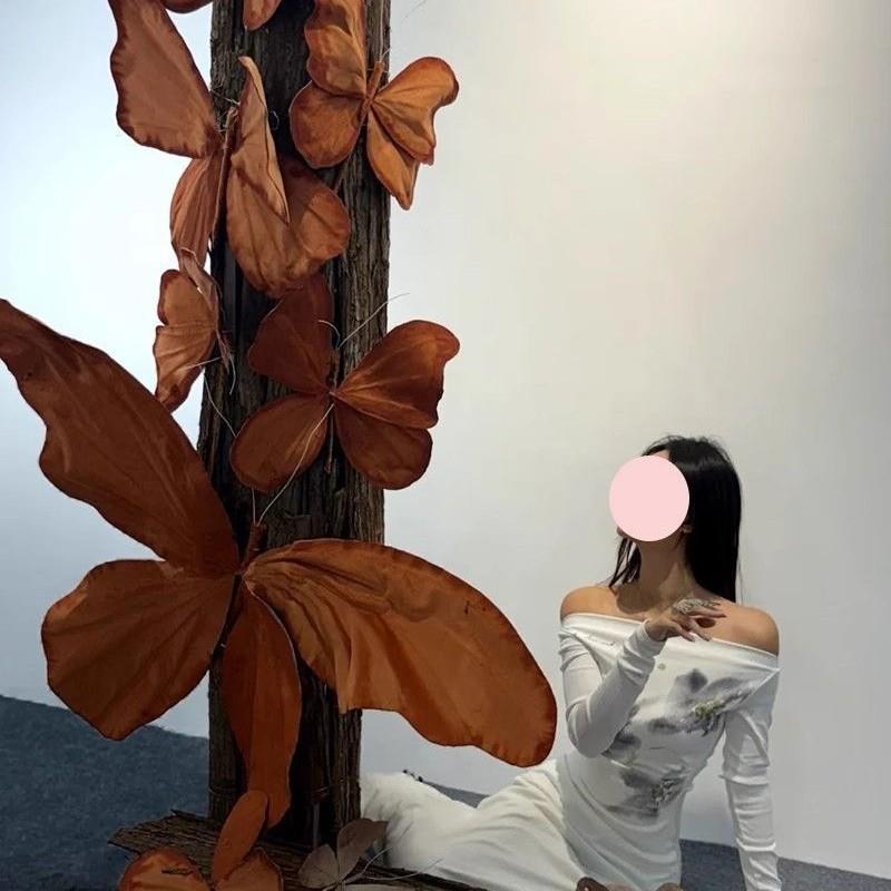 立体饰仿真蝴蝶道具婚婚庆室内橱窗美摄陈影巨型布置礼装10008970